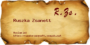 Ruszka Zsanett névjegykártya