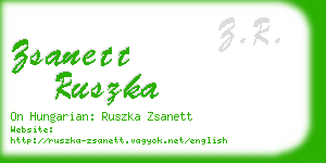 zsanett ruszka business card